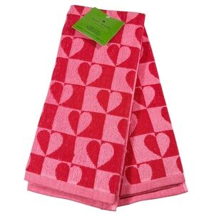 NEW Kate Spade VALENTINE HEART Kitchen Towel Set/2